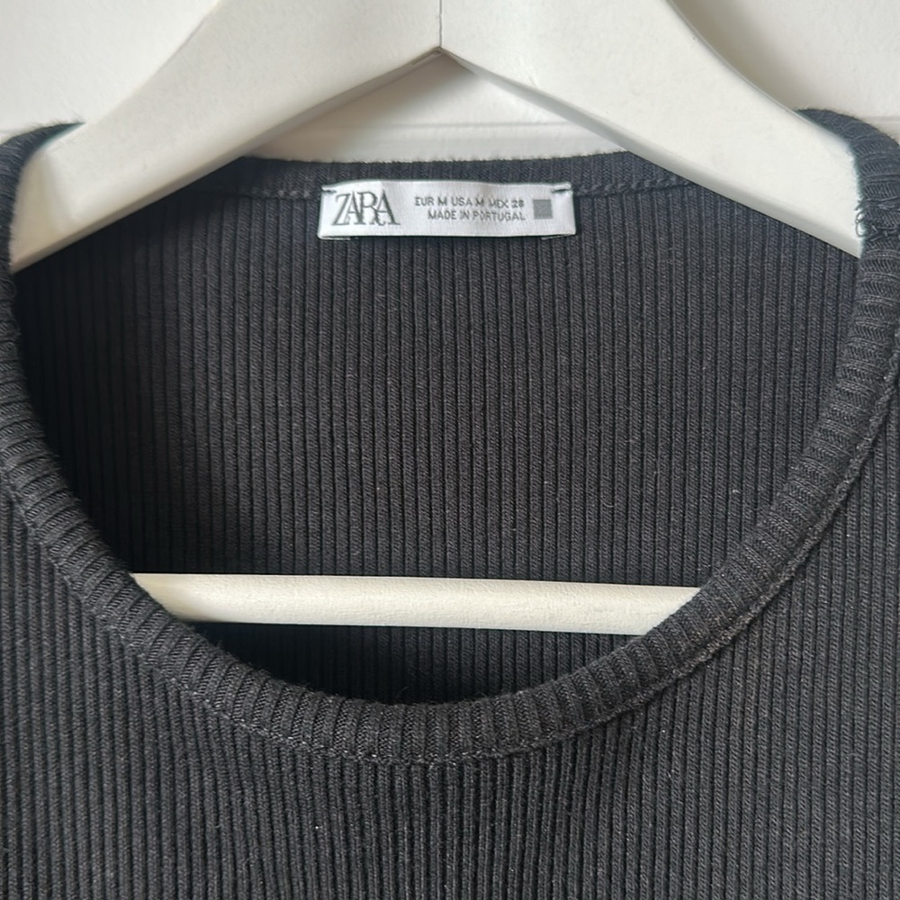Zara black macrame fringe Top - Picture 3 of 9